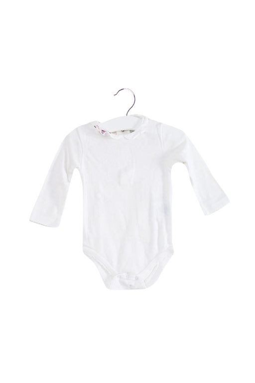 A White Long Sleeve Bodysuits from CdeC in size 3-6M for boy. (Front View)