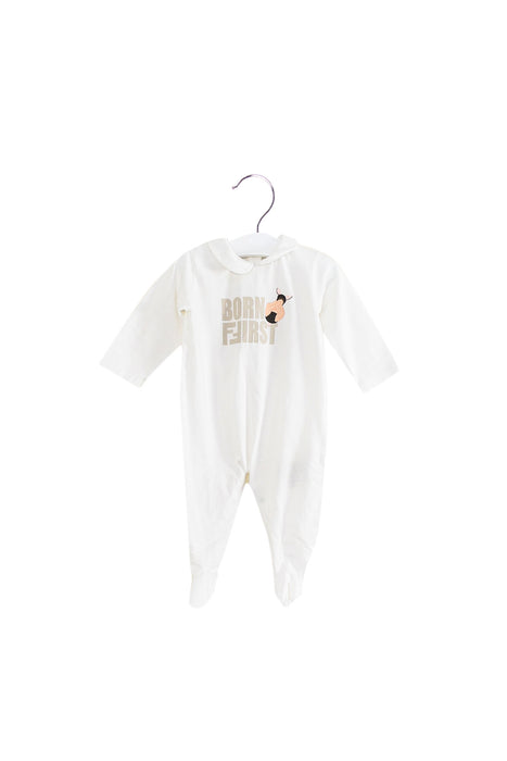Ivory Fendi Jumpsuit and Beanie Set 6M at Retykle