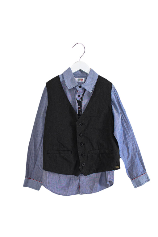 Blue La Compagnie des Petits Suit Vest and Shirt 8Y at Retykle