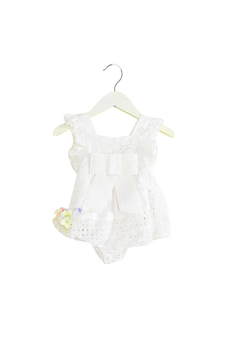 White Nicholas & Bears Romper Dress 6M at Retykle