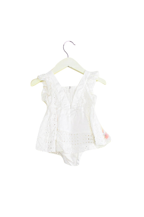 White Nicholas & Bears Romper Dress 6M at Retykle