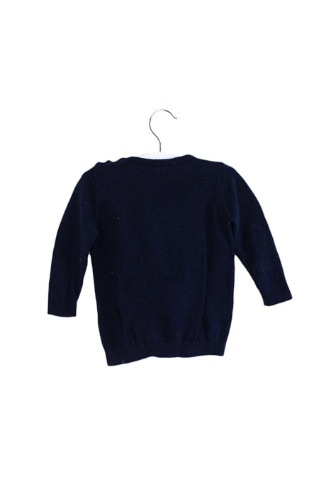 Navy Seed Knit Sweater 0-3M at Retykle