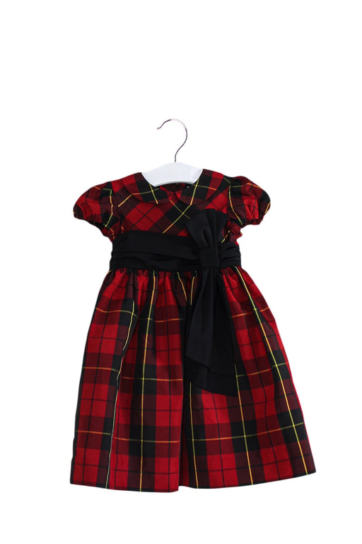 A Red Short Sleeve Dresses from Ralph Lauren in size 12-18M for girl. (Front View)