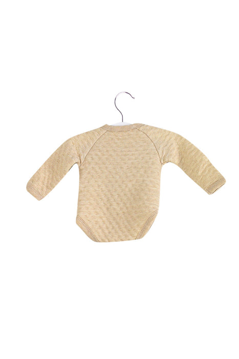 A Beige Long Sleeve Bodysuits from Natures Purest in size 0-3M for boy. (Back View)