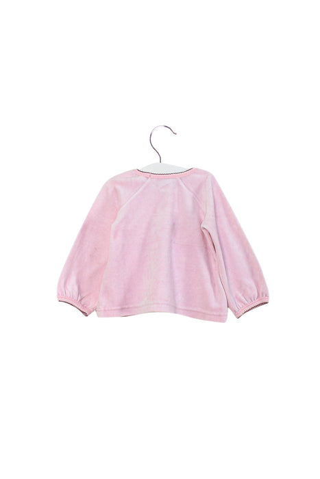 Pink Petit Bateau Long Sleeve Pajama Top 2T at Retykle