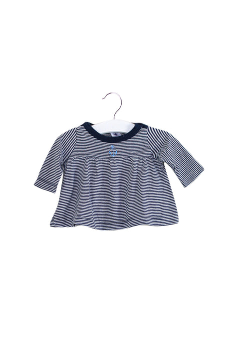 Navy Petit Bateau Long Sleeve Dress 3M (60cm) at Retykle