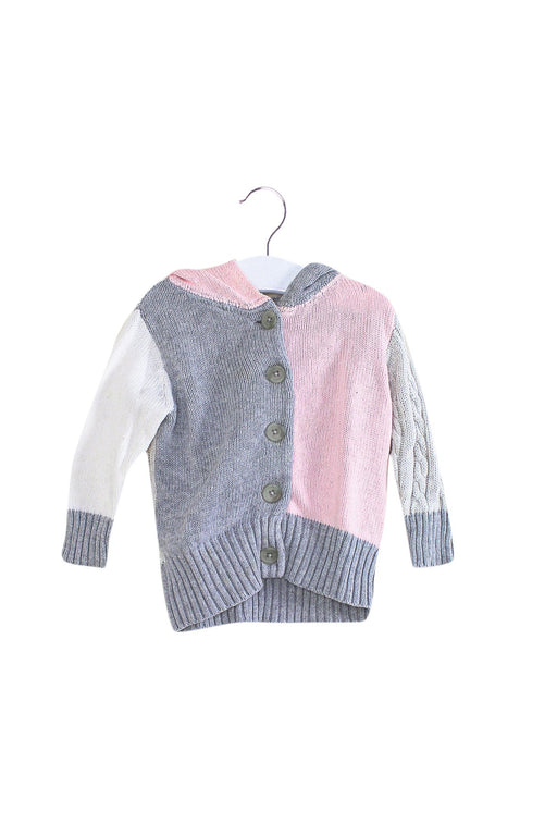 A Grey Lightweight Jackets from Seed in size 3-6M for girl. (Front View)