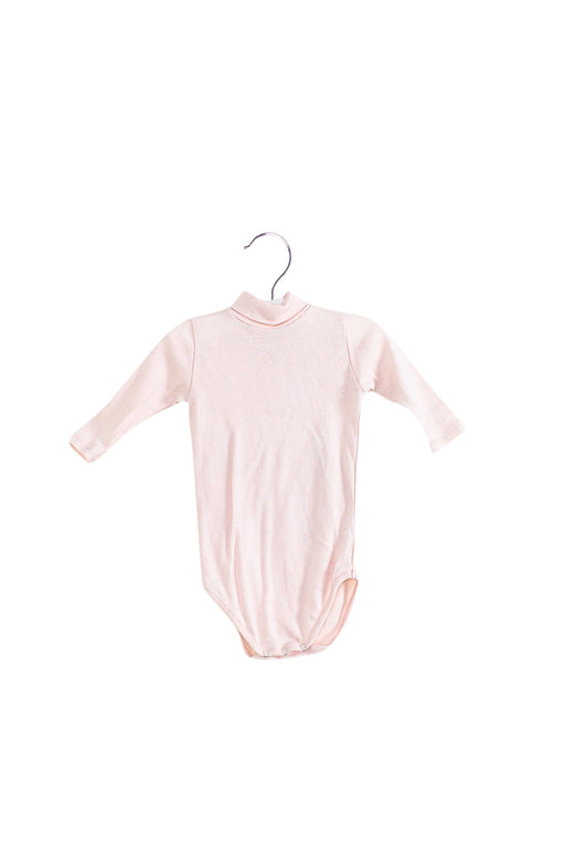 A Pink Long Sleeve Bodysuits from Bonpoint in size 6-12M for girl. (Front View)