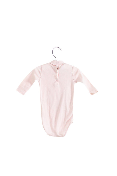 A Pink Long Sleeve Bodysuits from Bonpoint in size 6-12M for girl. (Back View)