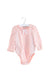 A Pink Long Sleeve Bodysuits from Nicholas & Bears in size 12-18M for girl. (Front View)