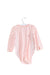 A Pink Long Sleeve Bodysuits from Nicholas & Bears in size 12-18M for girl. (Back View)