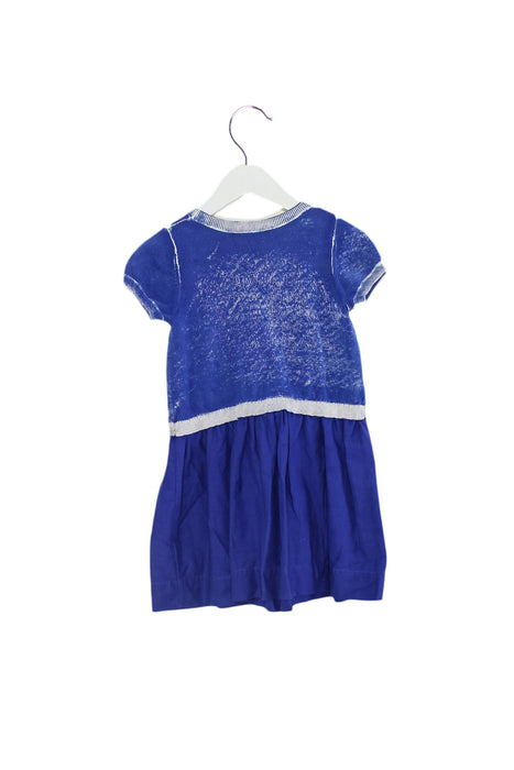 A Blue Short Sleeve Dresses from Bonpoint in size 3T for girl. (Back View)