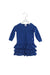 Blue Petit Bateau Long Sleeve Dress 12M at Retykle