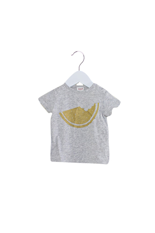 Grey Seed Short Sleeve Top 0-3M at Retykle
