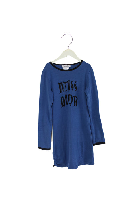 Blue Dior Long Sleeve Dress 10Y at Retykle
