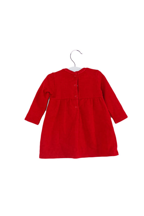 A Red Long Sleeve Dresses from Chicco in size 6-12M for girl. (Back View)