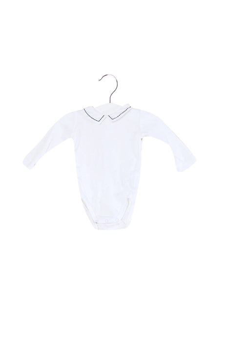 A Navy Long Sleeve Bodysuits from Bout'Chou in size 0-3M for neutral. (Front View)