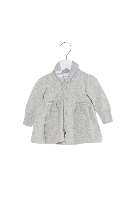 A Grey Lightweight Jackets from Ralph Lauren in size 3-6M for girl. (Front View)