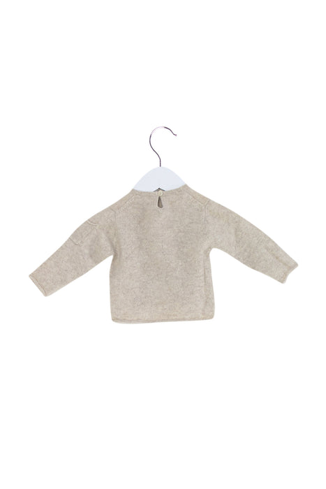 Beige Oscar et Valentine Knit Sweater 3-6M at Retykle