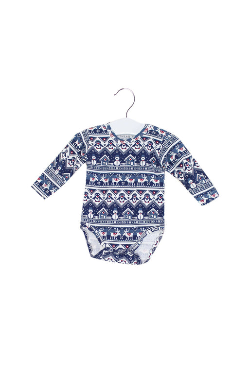 A Navy Long Sleeve Bodysuits from Hust & Claire in size 0-3M for boy. (Front View)