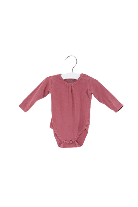 A Red Long Sleeve Bodysuits from Hust & Claire in size 0-3M for boy. (Front View)