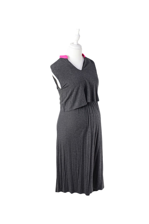 Grey Dote Maternity Sleeveless Dress S (14.5" armpit to armpit, 13.5" empire, 34"length) at Retykle