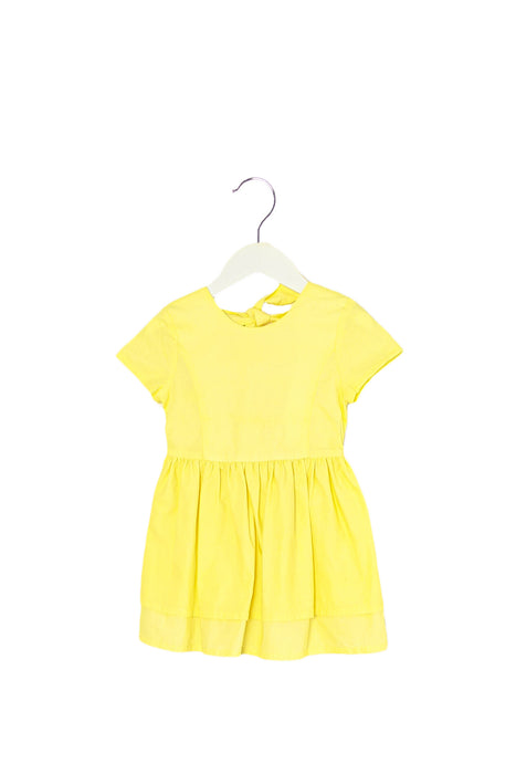 Yellow Plumeti Rain Short Sleeve Dress 2T at Retykle
