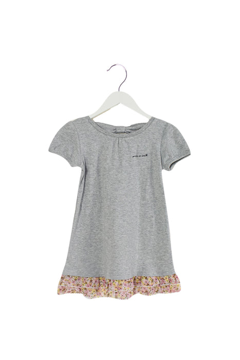 Grey Comme Ca Ism Short Sleeve Dress 2T - 3T (100cm) at Retykle