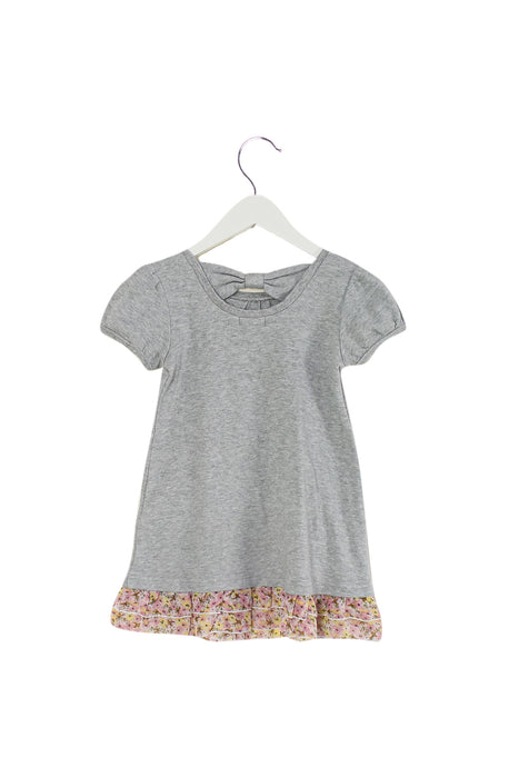 Grey Comme Ca Ism Short Sleeve Dress 2T - 3T (100cm) at Retykle