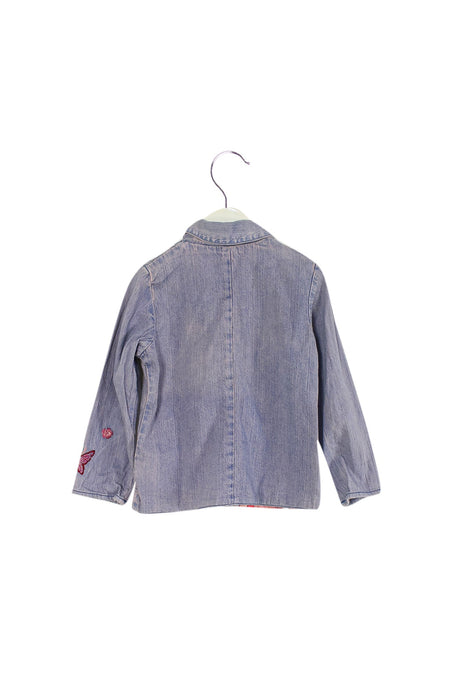 A Blue Lightweight Jackets from Monsoon in size 3T for girl. (Back View)
