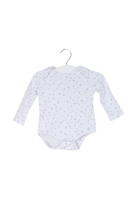 A White Long Sleeve Bodysuits from The Little White Company in size 0-3M for girl. (Front View)