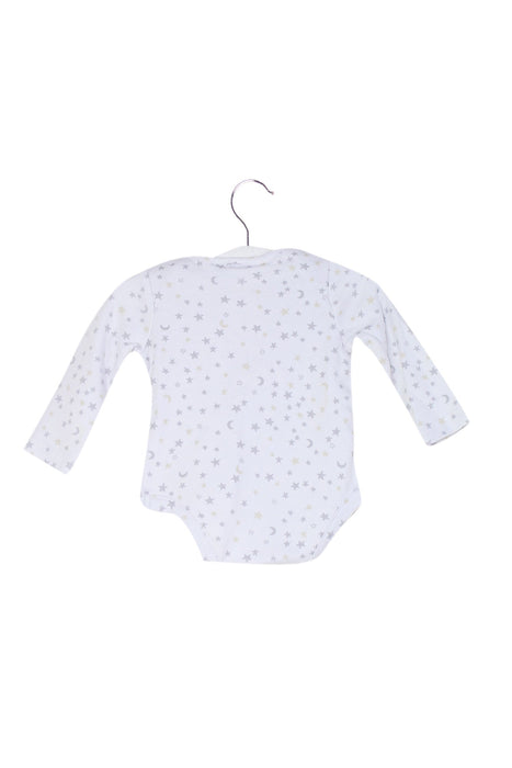 A White Long Sleeve Bodysuits from The Little White Company in size 0-3M for girl. (Back View)