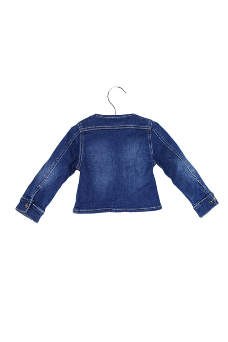 A Blue Lightweight Jackets from 3Pommes in size 12-18M for girl. (Back View)