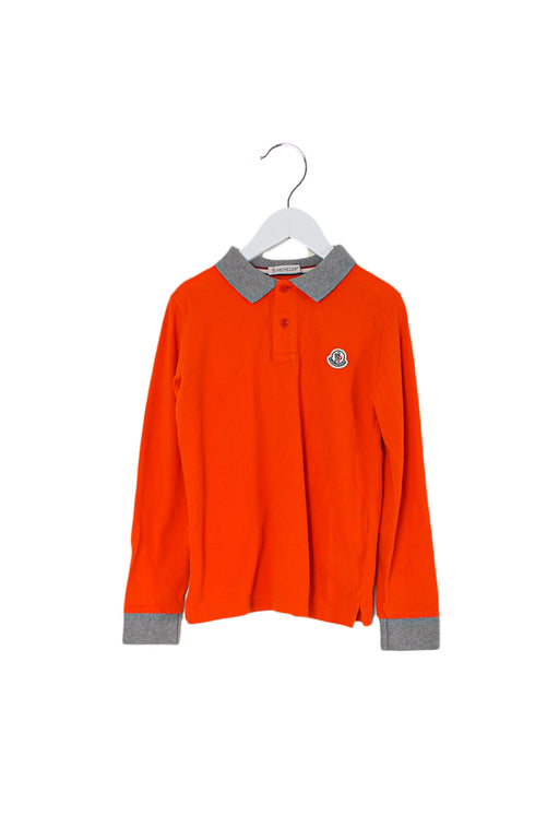 Orange Moncler Long Sleeve Polo 8Y at Retykle