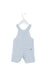 A Blue Overall Shorts from Petit Bateau in size 6-12M for boy. (Back View)