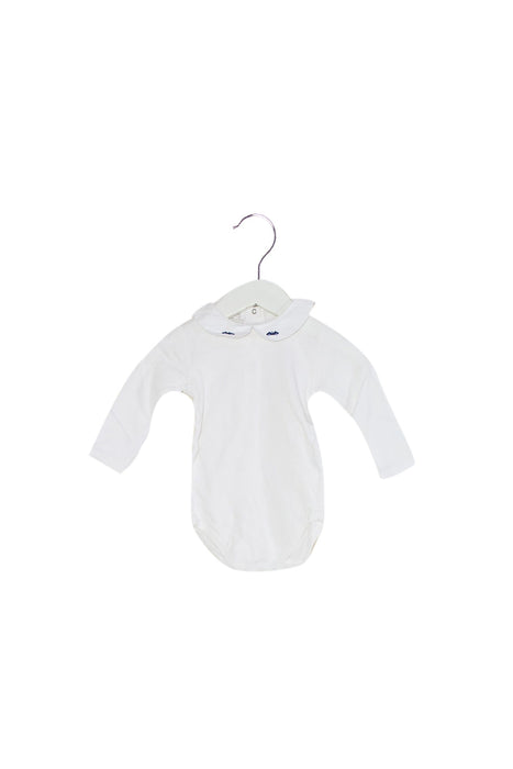 A White Long Sleeve Bodysuits from M. Ferrari Best & Co. in size 6-12M for girl. (Front View)