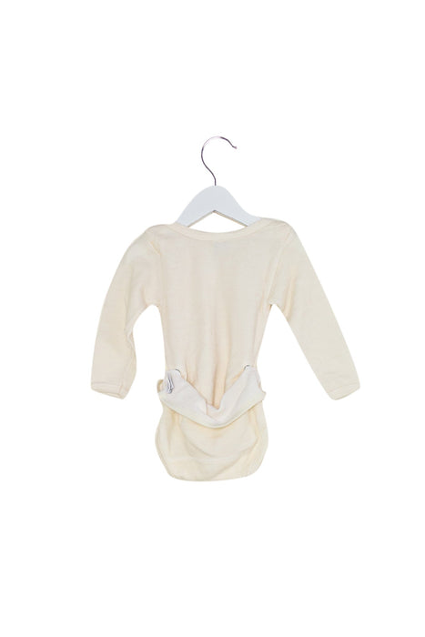 A Ivory Long Sleeve Bodysuits from Petit Bateau in size 6-12M for boy. (Back View)