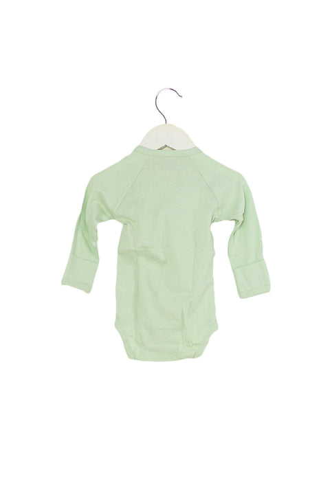 A Green Long Sleeve Bodysuits from Under the Nile in size 3-6M for neutral. (Back View)