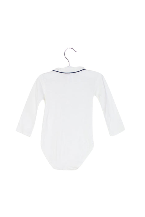 A White Long Sleeve Bodysuits from Janie & Jack in size 6-12M for boy. (Back View)