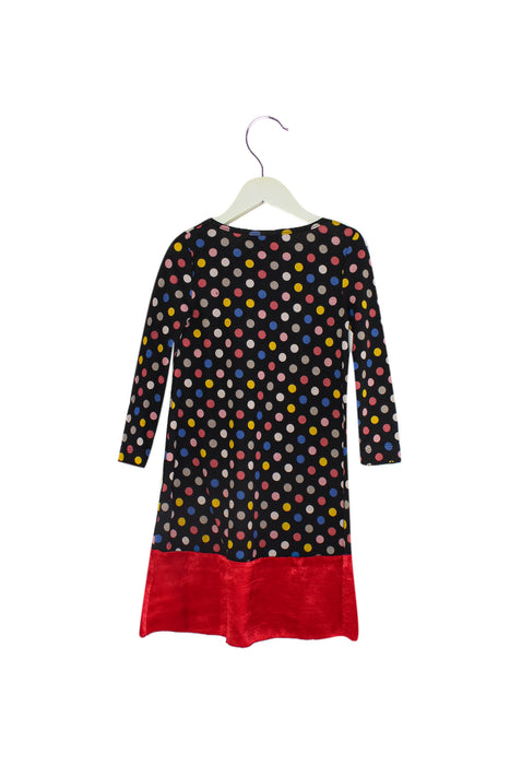 Black As Know As Ponpoko Long Sleeve Dress 2T (100cm) at Retykle