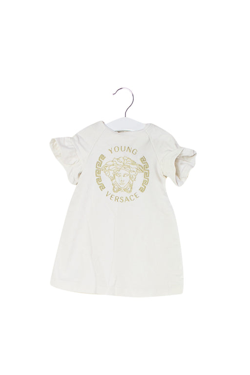 White Young Versace Short Sleeve Dress 18M at Retykle