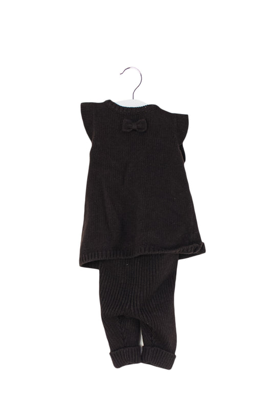 Brown Jacadi Pant Knit Short Sleeve Top and Knit Pants Set 1M (54cm) at Retykle