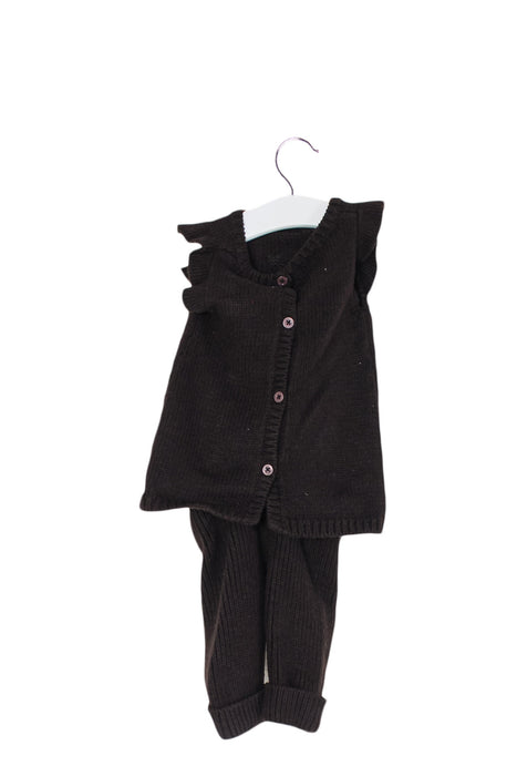 Brown Jacadi Pant Knit Short Sleeve Top and Knit Pants Set 1M (54cm) at Retykle