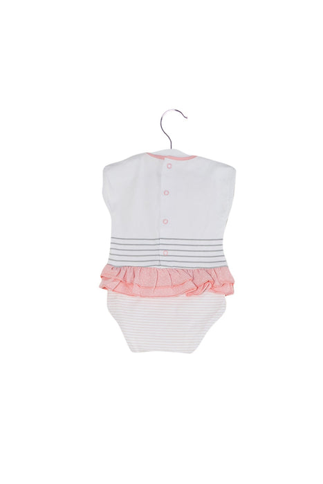 A White Sleeveless Bodysuits from Mayoral in size 0-3M for girl. (Back View)