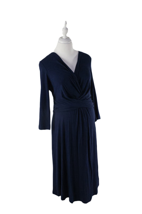 Navy Seraphine Maternity Long Sleeve Dress S (US 6) at Retykle