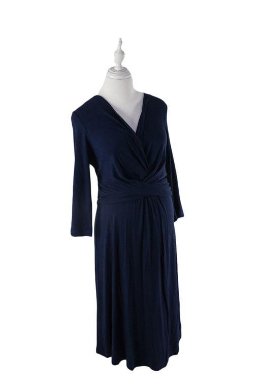 Navy Seraphine Maternity Long Sleeve Dress S (US 6) at Retykle