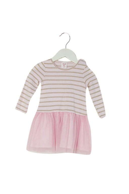 Pink Seed Long Sleeve Dress 6-12M at Retykle