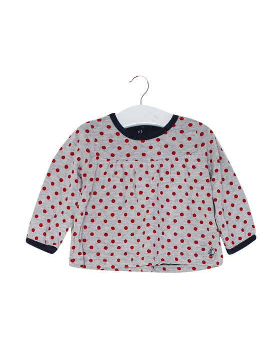 Grey Petit Bateau Long Sleeve Top 12M at Retykle