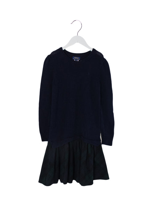 Navy Polo Ralph Lauren Long Sleeve Dress M (8 - 10Y) at Retykle