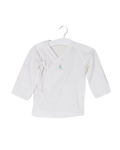 White Organic Mom Long Sleeve Top 0-3M at Retykle